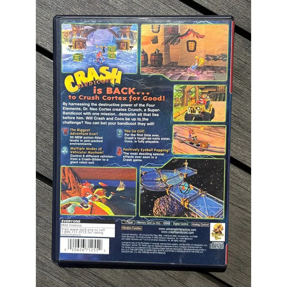 Crash Bandicoot: The Wrath of Cortex Greatest Hits Sony PlayStation 2, 2002 ps2